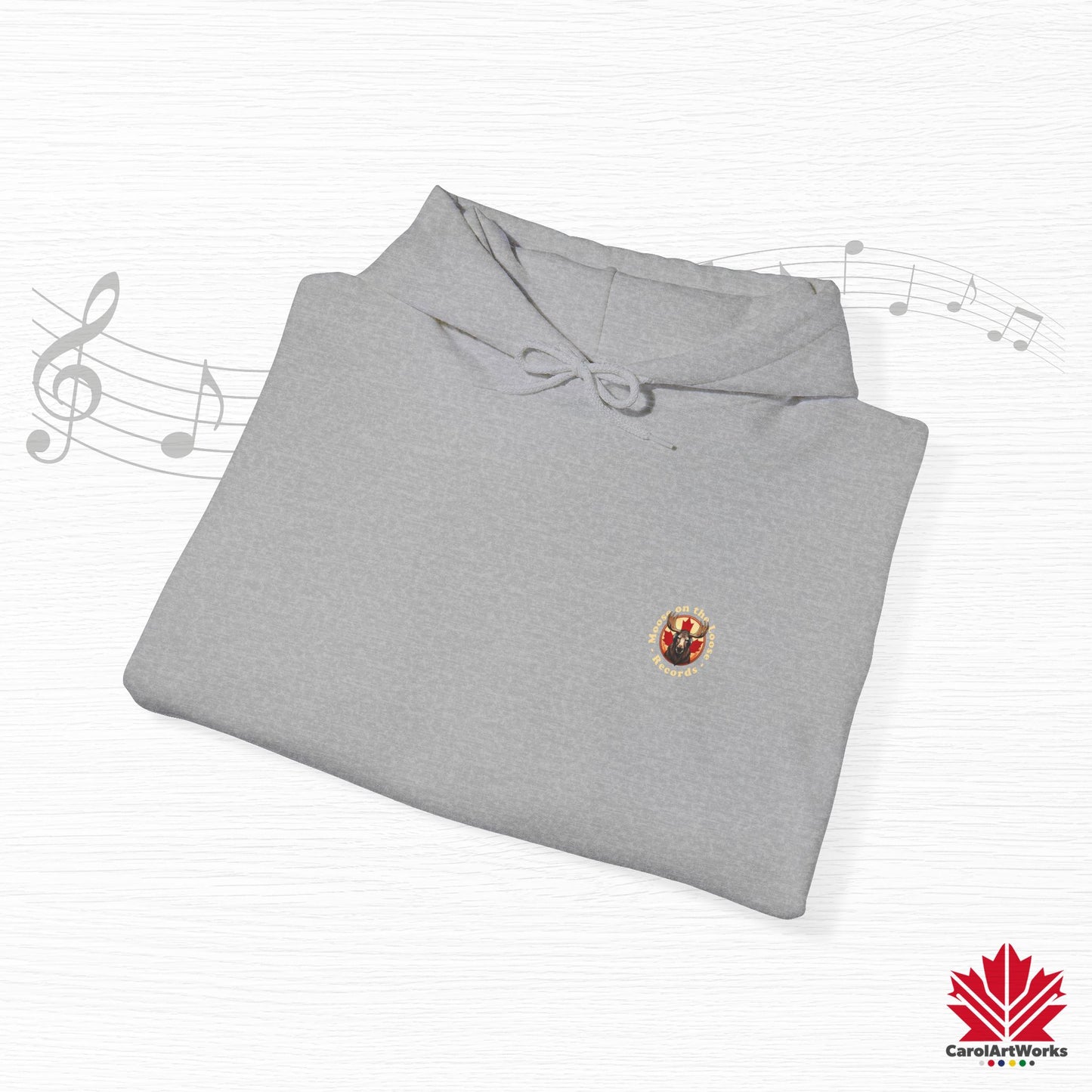 “Moose on the Loose Records” Unisex Hoodie – The Beat of Canada in Cozy Comfort