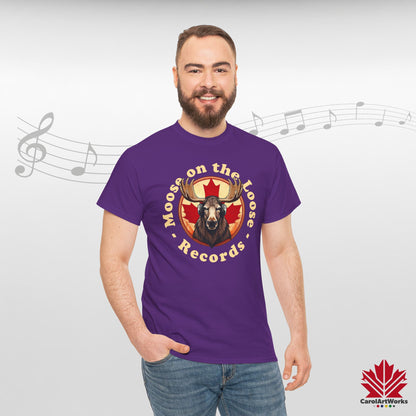 "Moose on the Loose Records" Classic Cotton Tee - Wear the Sound of Canada
