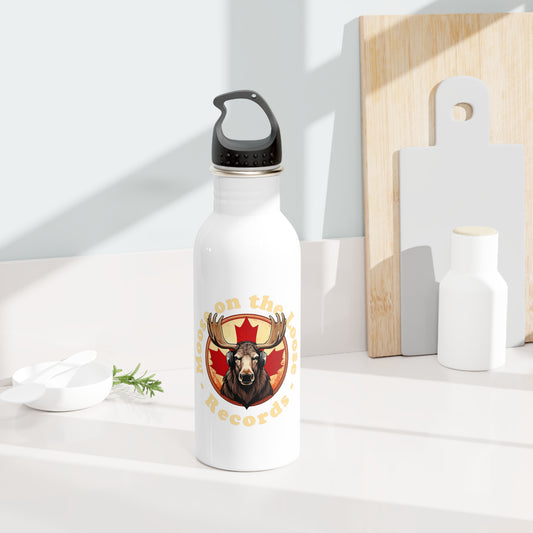 "Moose on the Loose Records" Stainless Steel Bottle - Take the Beat Wherever You Go