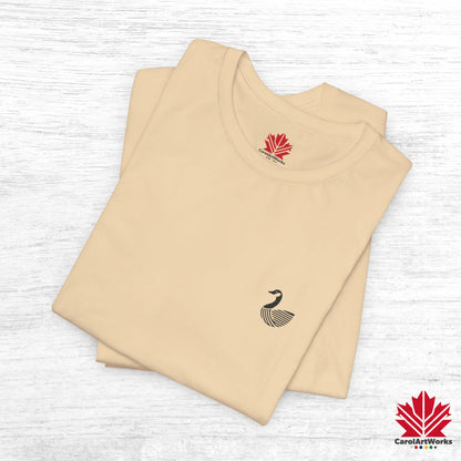 scandinavian minimalistic CANADA GOOSE Design Unisex Short Sleeve Tee - Soft and Comfortable, Perfect for Everyday Wear and Nature Lovers