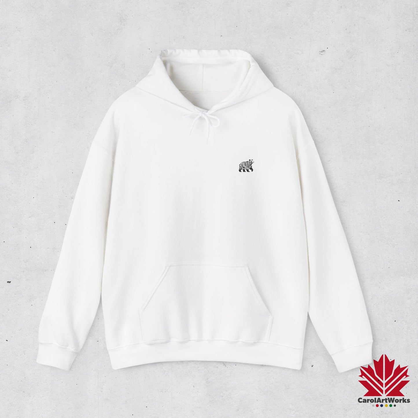Sweat à capuche unisexe au design minimaliste scandinave BEAR – Parfait pour un usage quotidien