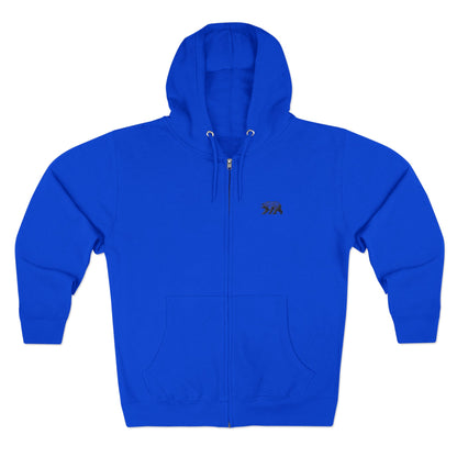 scandinavian minimalistic BEAR Design Unisex Zip Hoodie – Perfect for Outdoor Adventures and Casual Wear