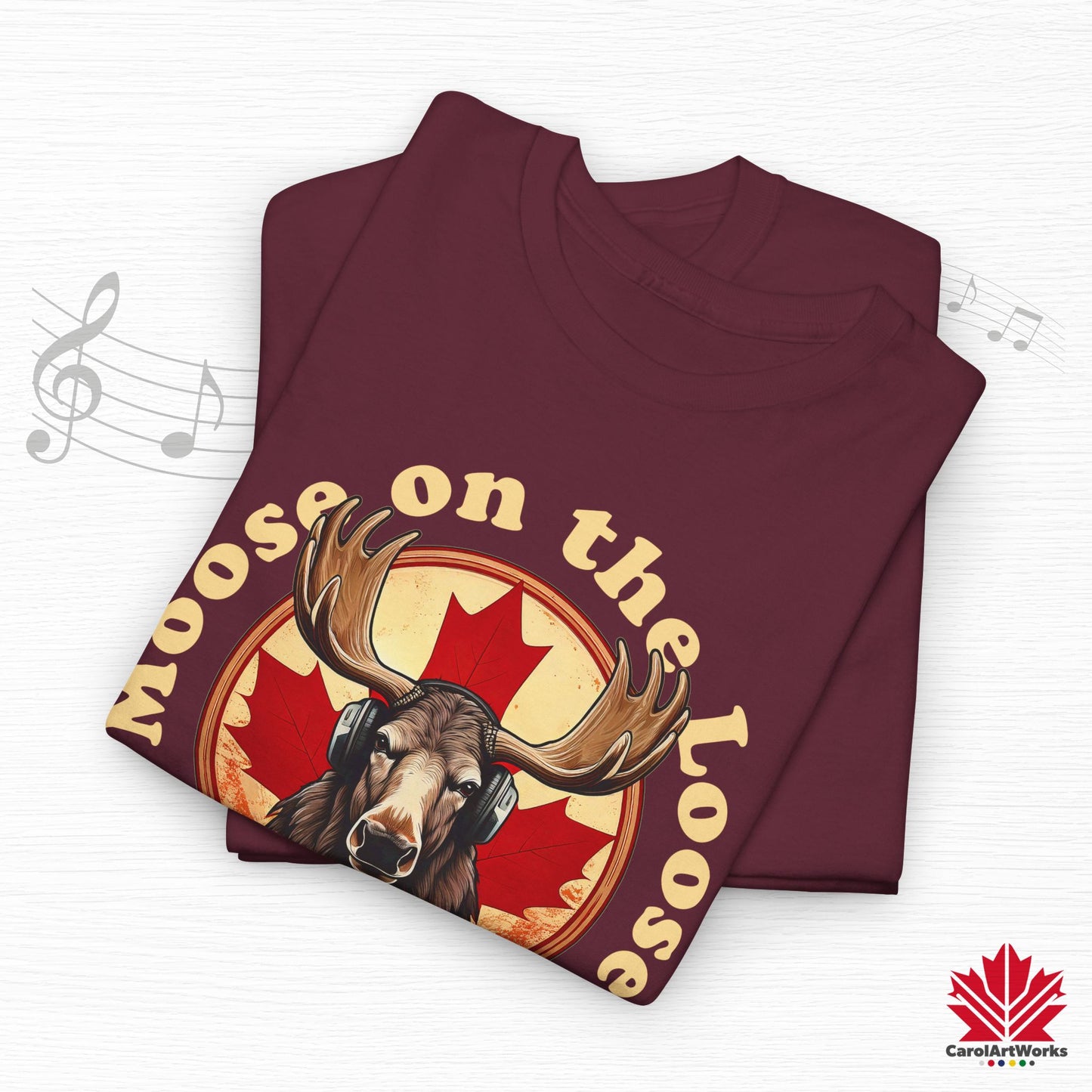 "Moose on the Loose Records" Classic Cotton Tee - Wear the Sound of Canada