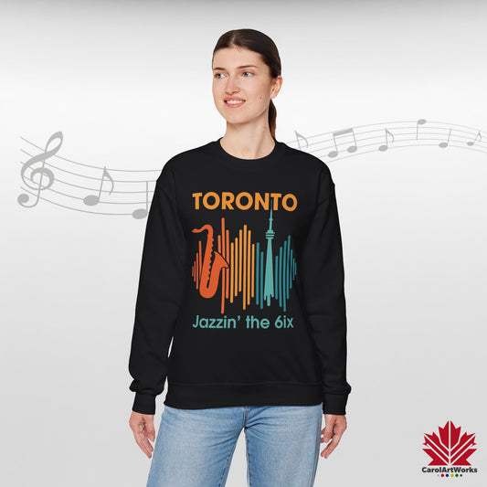 Toronto Jazzin' the 6ix – Pull ras du cou confortable pour les balades sonores nocturnes