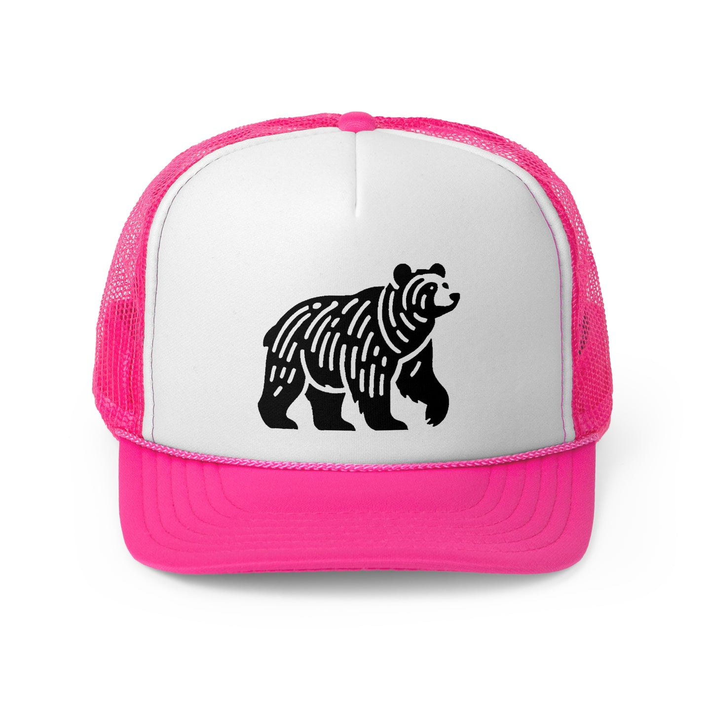 scandinavian minimalistic BEAR Design Trucker Cap – Outdoor Adventure Hat for Nature Lovers