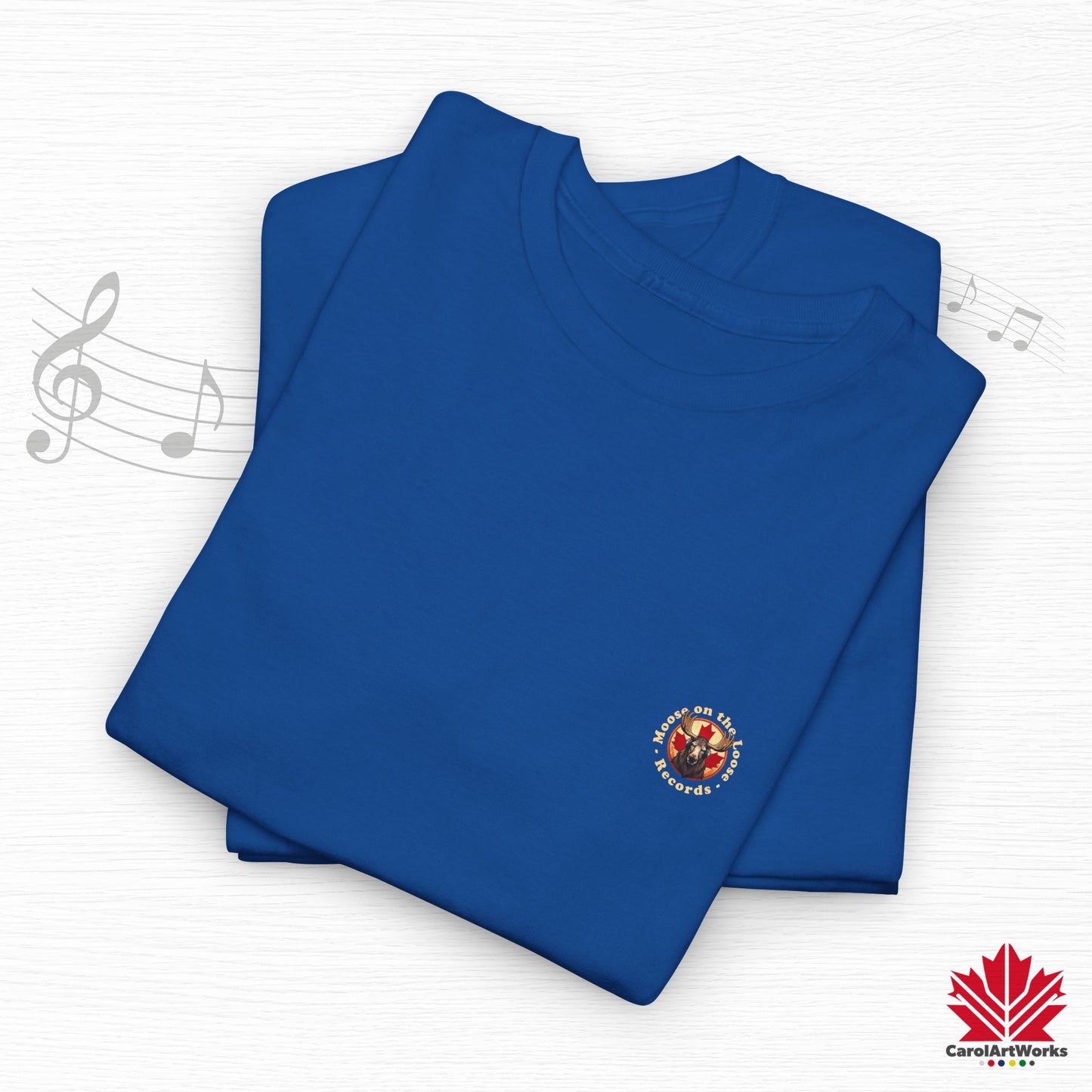 "Moose on the Loose Records" Classic Cotton Tee - Wear the Sound of Canada