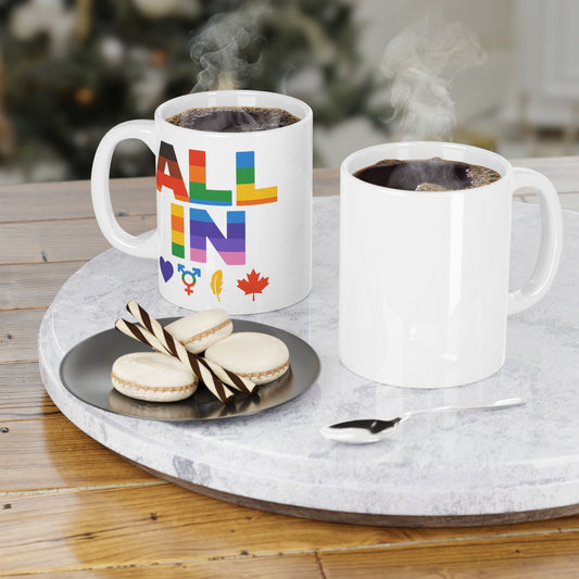 Cœur. Voix. Fierté. - Tasse en céramique Pride – Affichez vos couleurs depuis le 6ix
