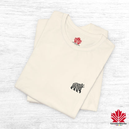 scandinavian minimalistic BEAR Design Unisex Short Sleeve Tee - Soft and Comfortable, Perfect for Everyday Wear and Nature Lovers