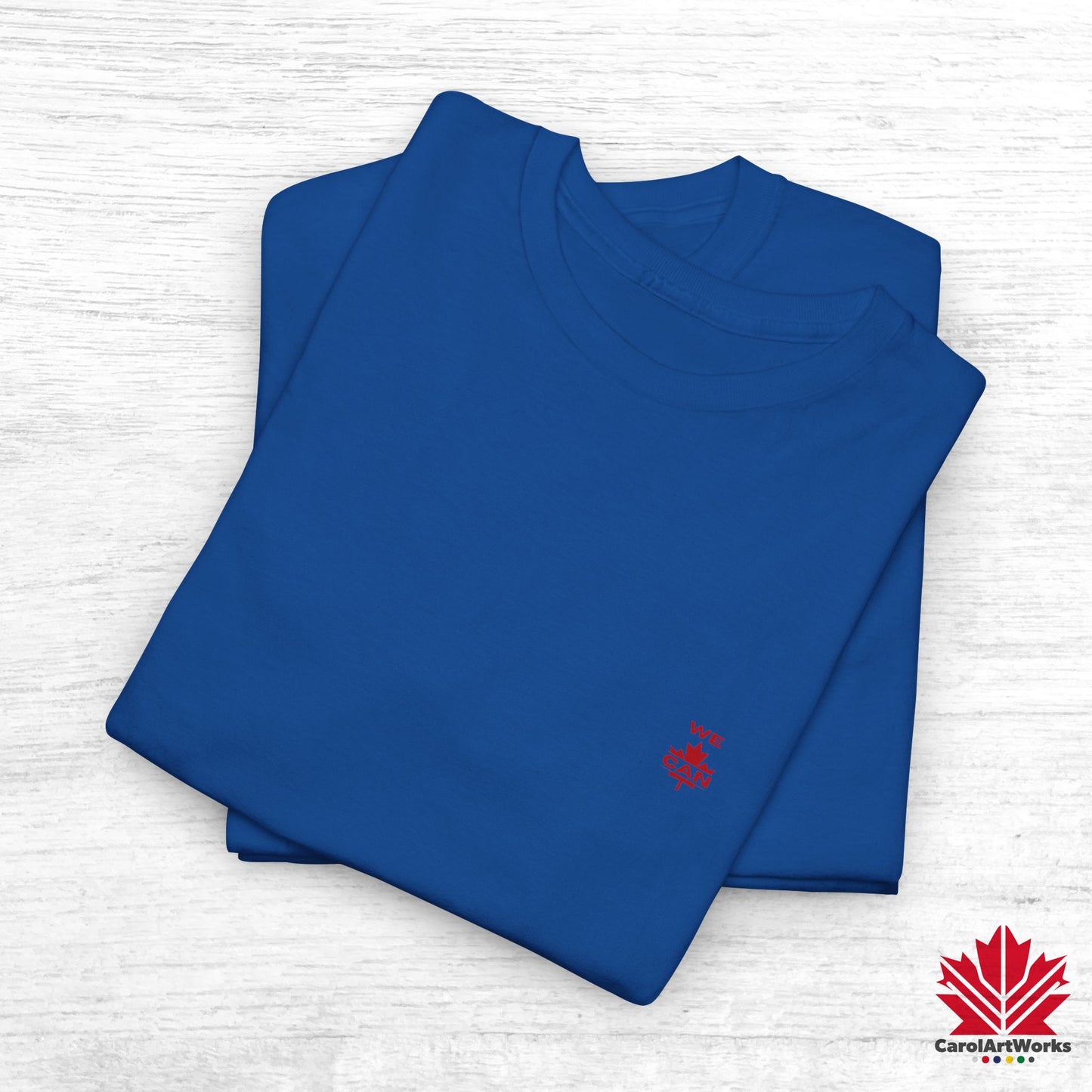 “WE CAN” with Maple Leaf Unisex Cotton Tee – Casual Comfort for Every Occasion