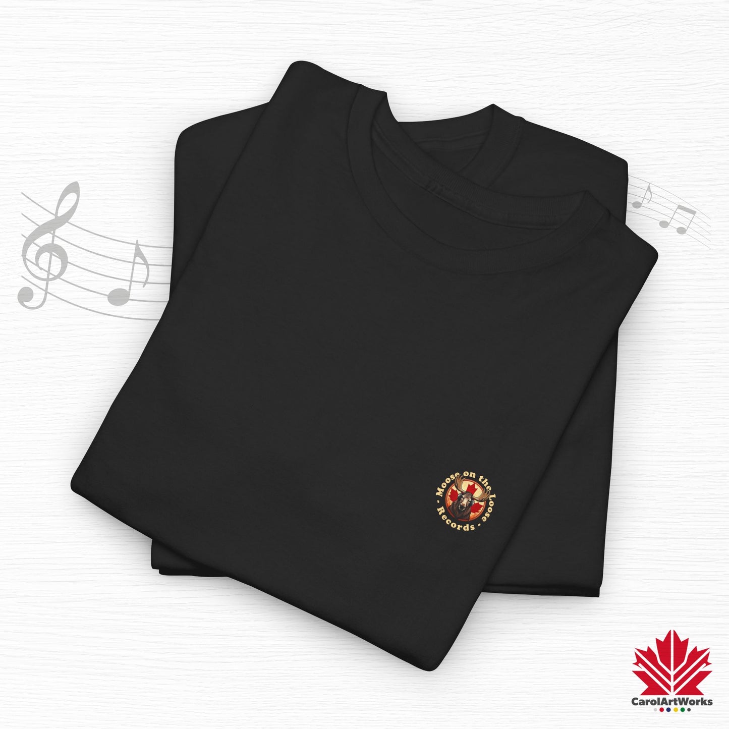 "Moose on the Loose Records" Classic Cotton Tee - Wear the Sound of Canada