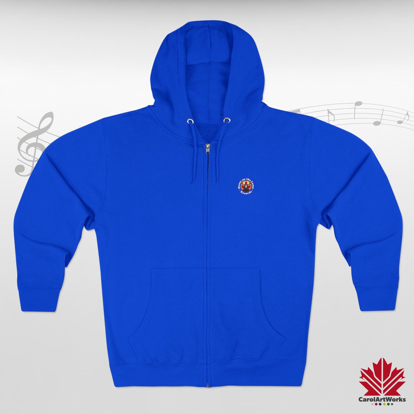 "Moose on the Loose Records" Unisex Zip Hoodie - Cozy and Stylish for Music Lovers