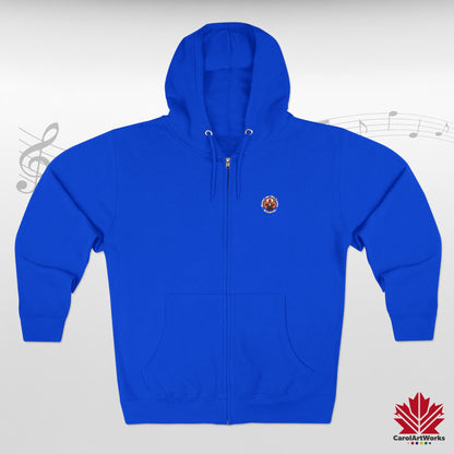 "Moose on the Loose Records" Unisex Zip Hoodie - Cozy and Stylish for Music Lovers