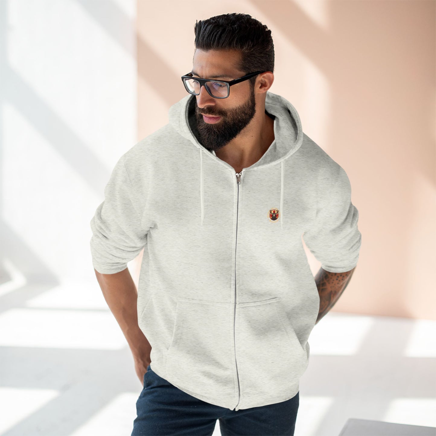 "Moose on the Loose Records" Unisex Zip Hoodie - Cozy and Stylish for Music Lovers