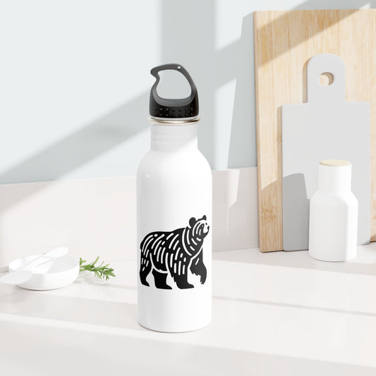 scandinavian minimalistic Design BEAR Steel Water Bottle – Adventure & Nature Inspired Drinkware