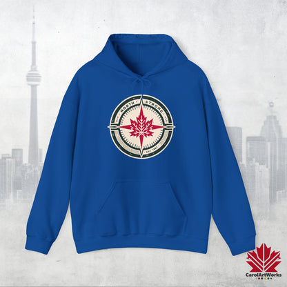 Sweat à capuche unisexe « North Strong » avec motif boussole – Vivez l'aventure avec fierté canadienne