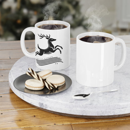 scandinavian minimalistic DEER - Ceramic Mugs (11oz\15oz\20oz)