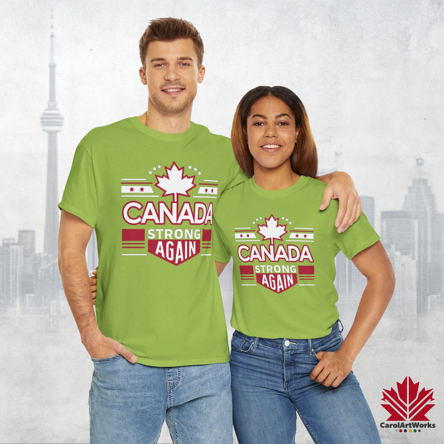 “Canada Strong Again” Unisex Cotton Tee – Comfortable Casual Wear