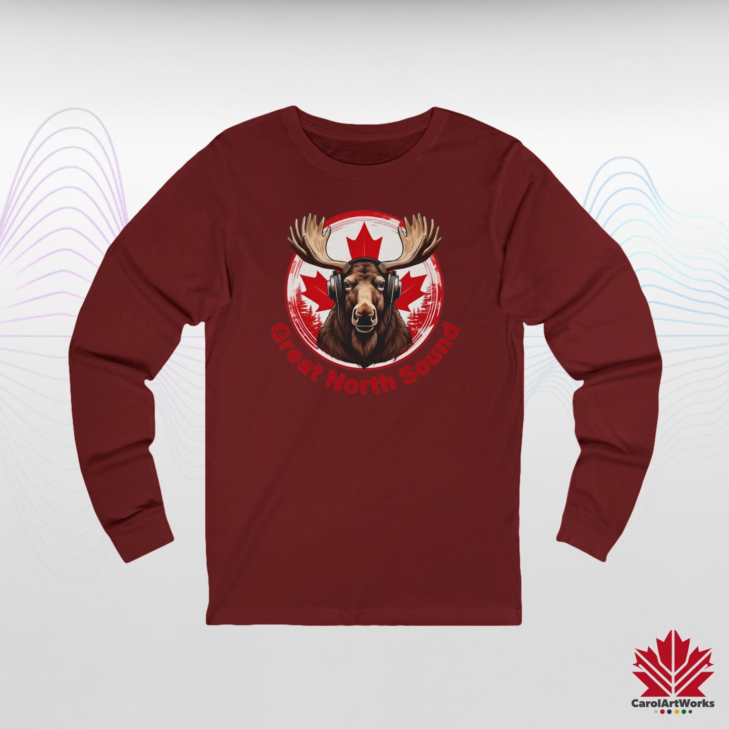 “Great North Sound” Classic Soundwaves Long Sleeve Tee
