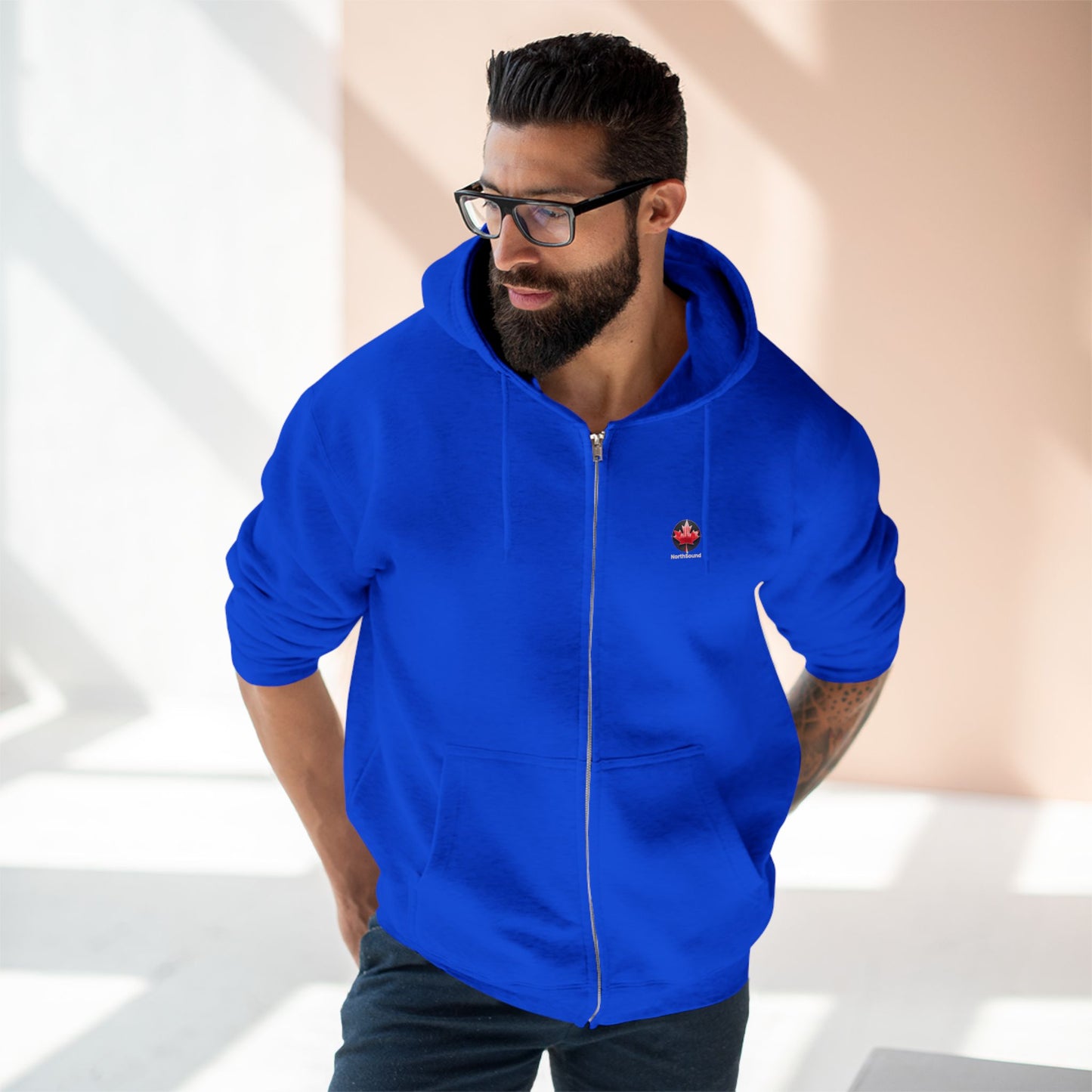 "NorthSound" Unisex Zip Hoodie - Zip Up and Tune In to Canadian Vibes