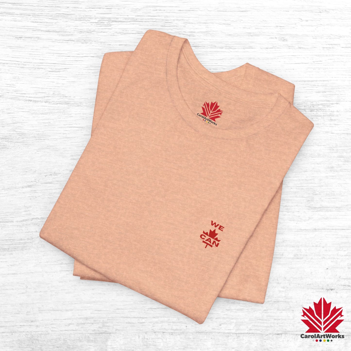 “WE CAN” with Maple Leaf Unisex Short Sleeve Tee – Casual Comfort for Every Occasion