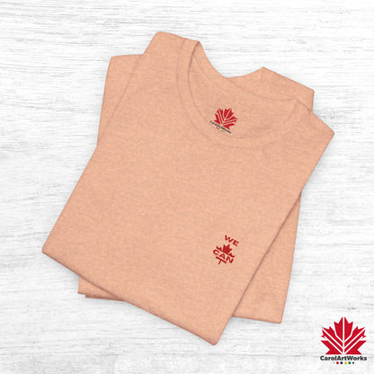 “WE CAN” with Maple Leaf Unisex Short Sleeve Tee – Casual Comfort for Every Occasion