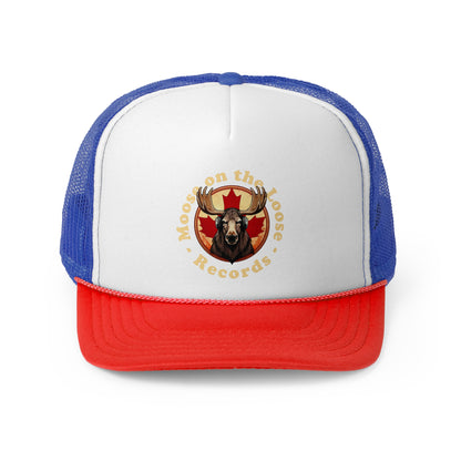 “Moose on the Loose Records” Trucker Hat – Musical Retro Style Hat