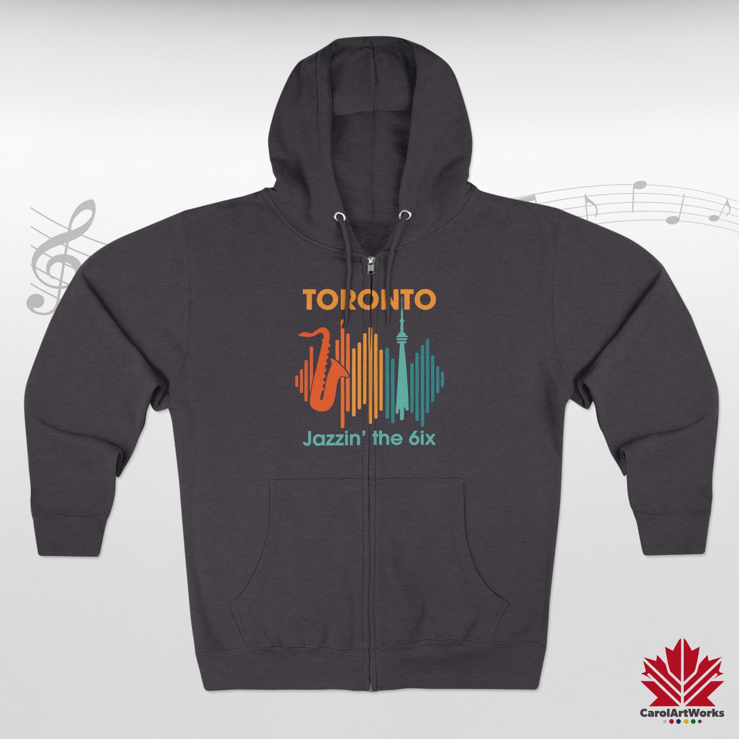 Toronto Jazzin' the 6ix – Sweat à capuche zippé pour des mouvements fluides et des rythmes de rue