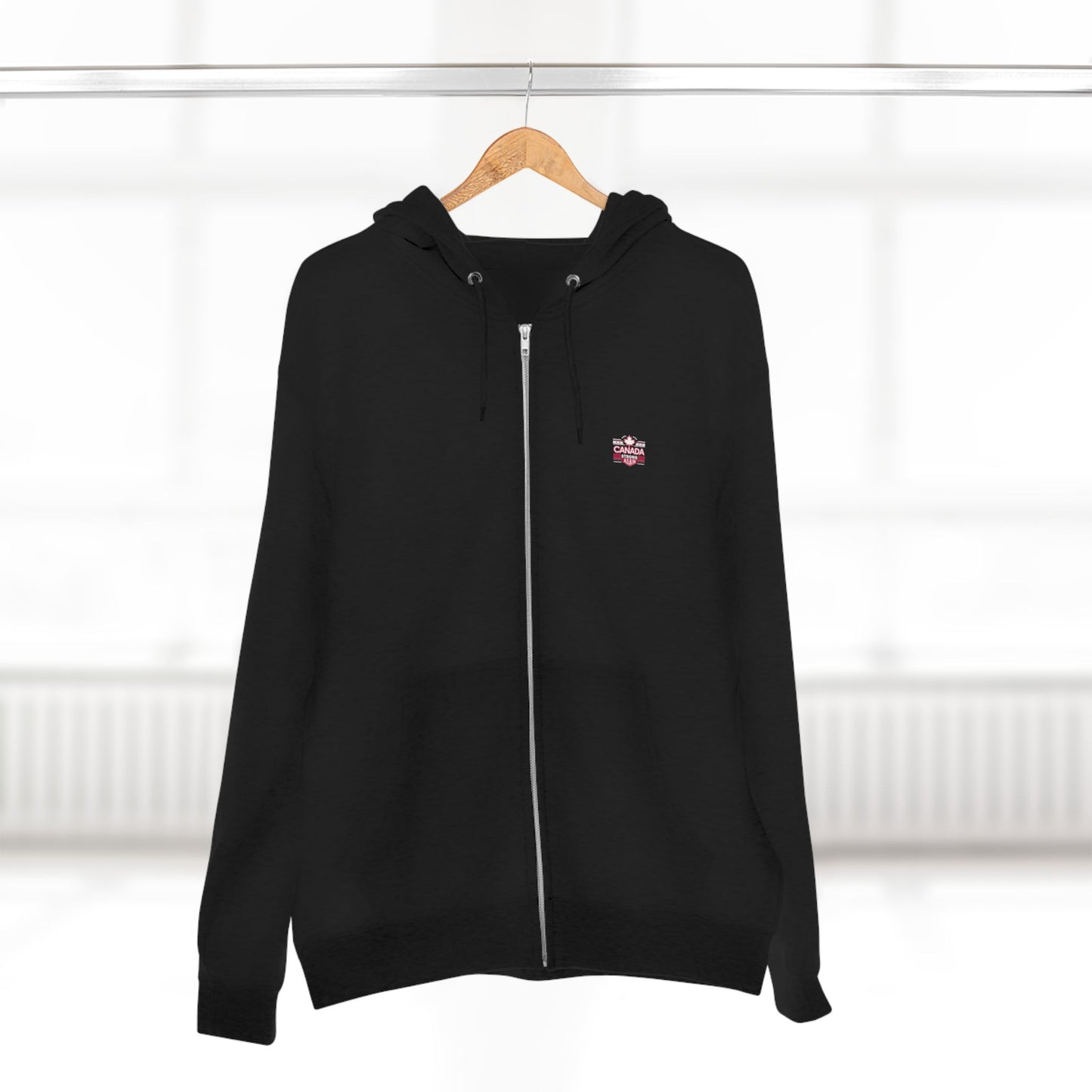 “Canada Strong Again” Unisex Zip Hoodie – Wear Your Pride, Bold and Patriotic!