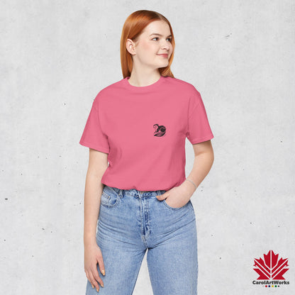 scandinavian minimalistic BEAVER Design Unisex Short Sleeve Tee - Soft and Comfortable, Perfect for Everyday Wear and Nature Lovers
