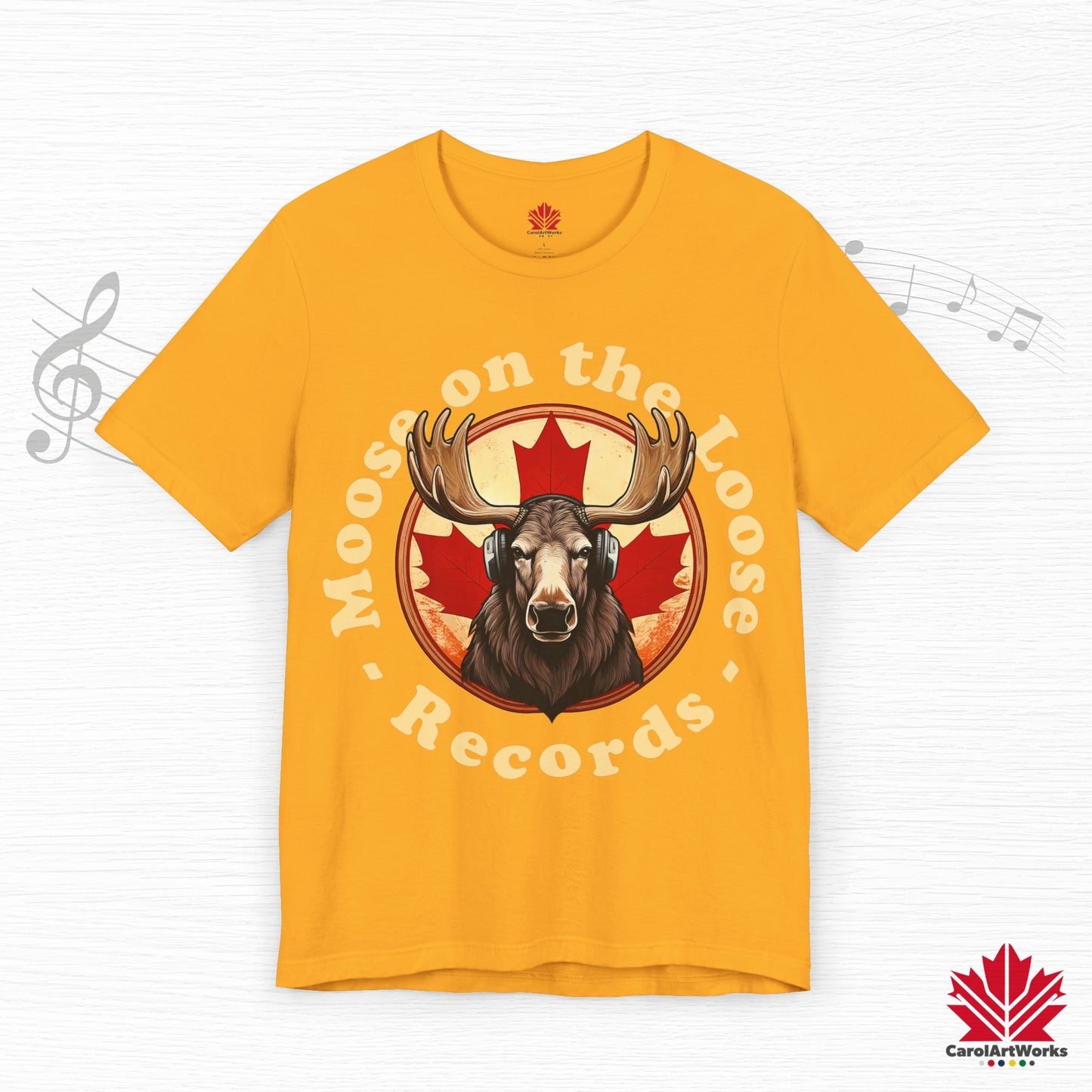 “Moose on the Loose Records” Unisex Short Sleeve Tee – A Hit for Every Playlist