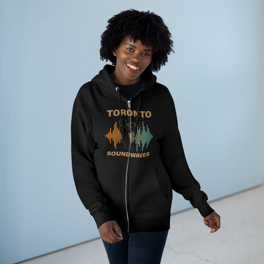 Sweat à capuche zippé Toronto Soundwaves – Bougez au rythme, superposez avec style