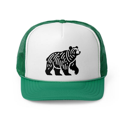 scandinavian minimalistic BEAR Design Trucker Cap – Outdoor Adventure Hat for Nature Lovers