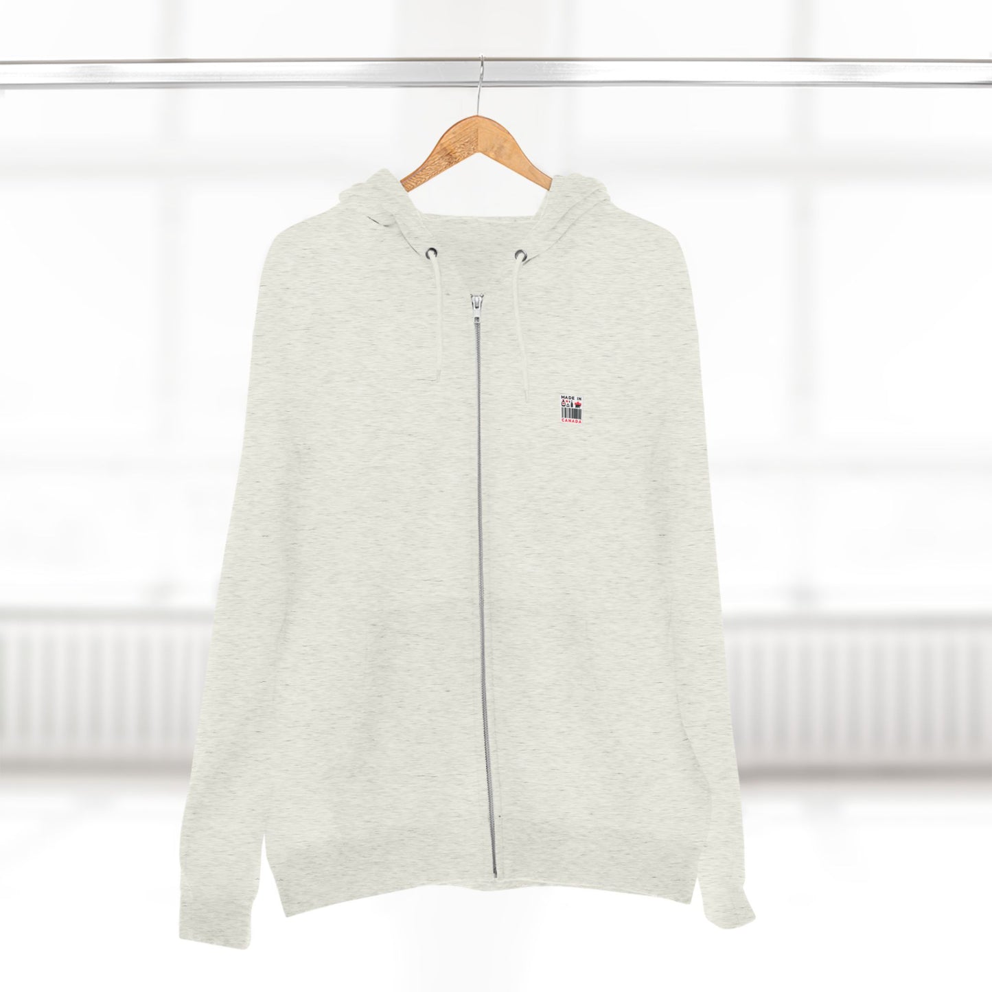 Sweat à capuche unisexe zippé « Fabriqué au Canada » – Minimaliste, ludique et fier