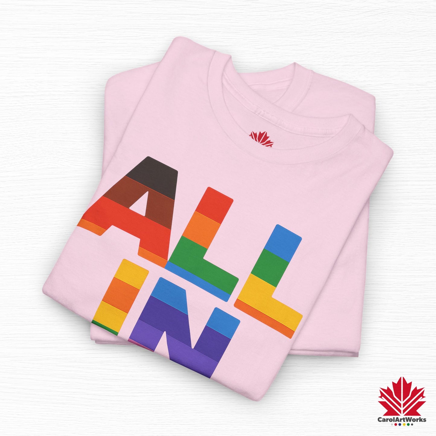 ALL IN Heart. Voice. Pride. - Unisex Pride Shirt - Colors of Us