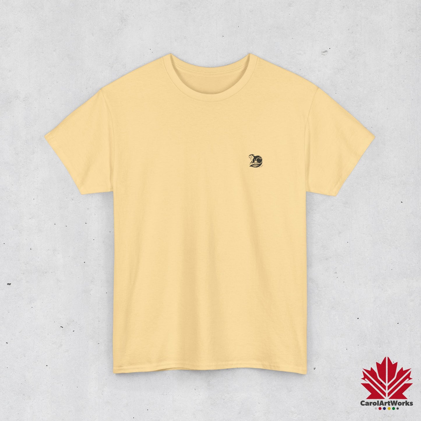 scandinavian minimalistic BEAVER Design Unisex Cotton Tee – Soft and Comfortable Everyday Wear