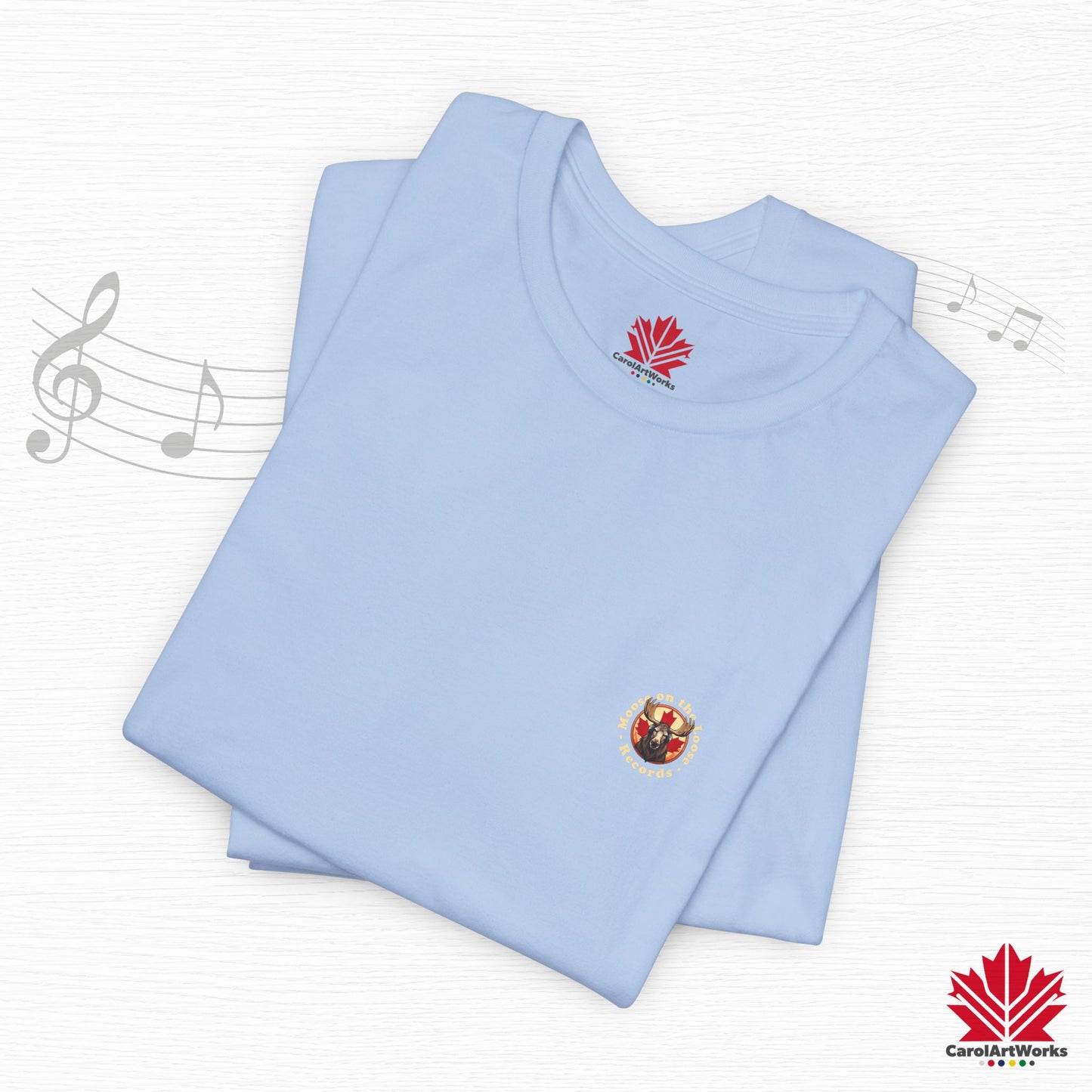 “Moose on the Loose Records” Unisex Short Sleeve Tee – A Hit for Every Playlist