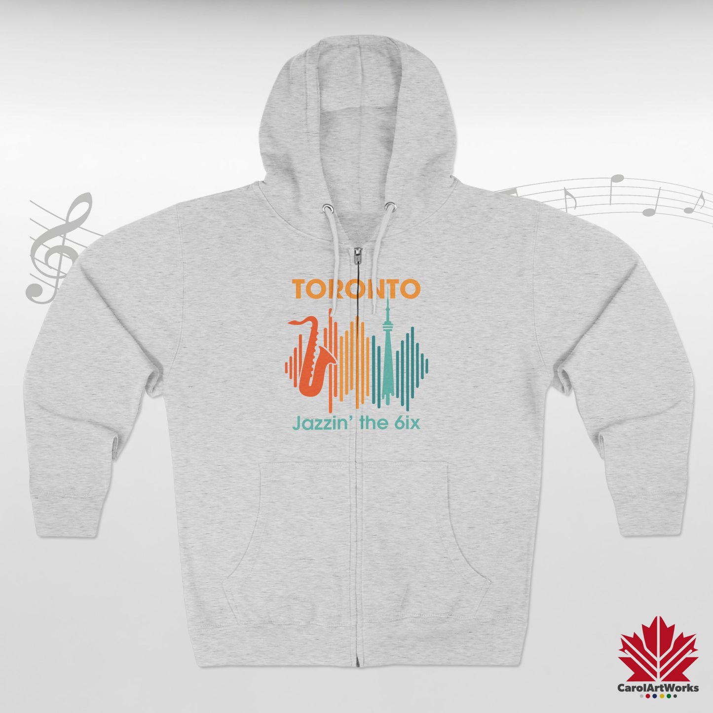 Toronto Jazzin' the 6ix – Sweat à capuche zippé pour des mouvements fluides et des rythmes de rue