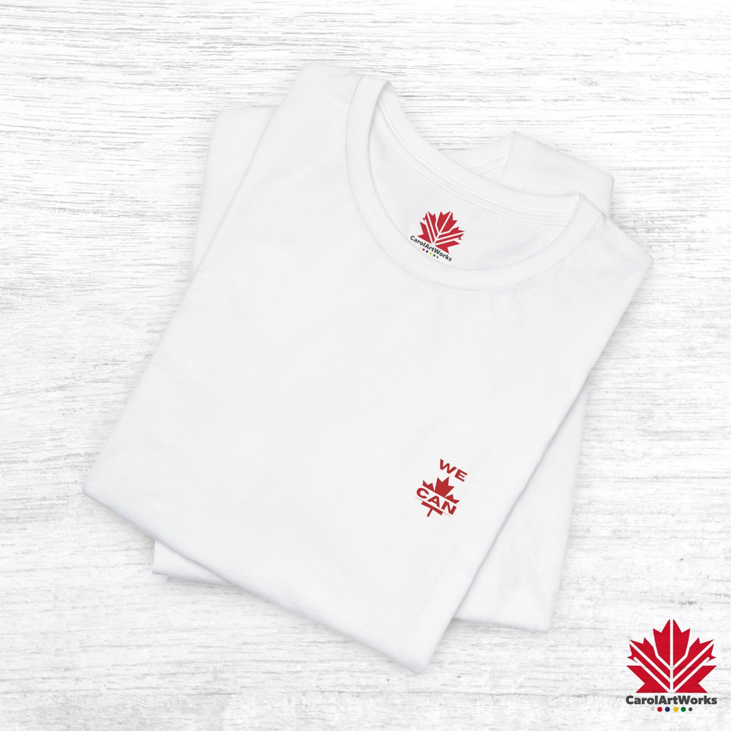 “WE CAN” with Maple Leaf Unisex Short Sleeve Tee – Casual Comfort for Every Occasion