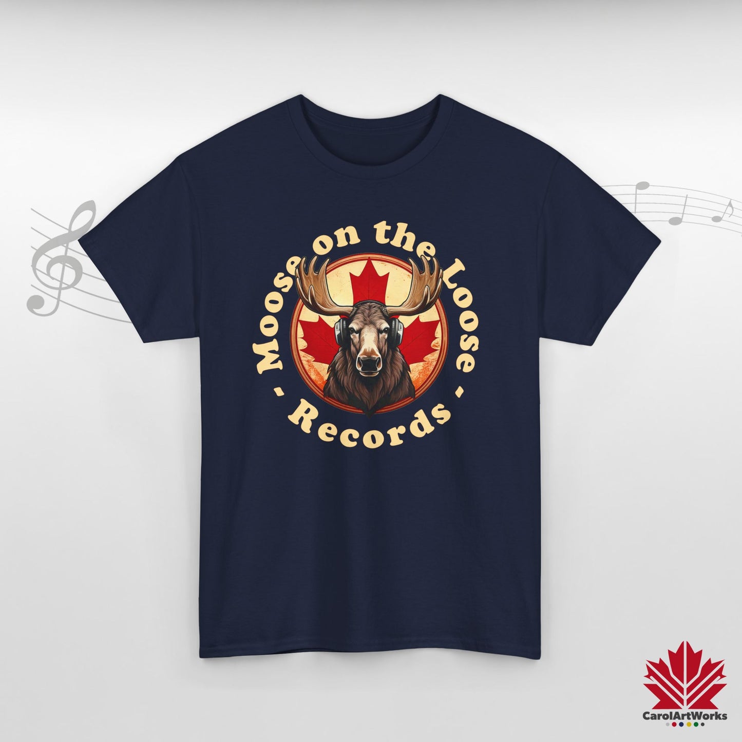 "Moose on the Loose Records" Classic Cotton Tee - Wear the Sound of Canada