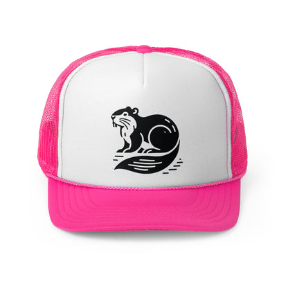 scandinavian minimalistic BEAVER Design Trucker Cap – Perfect for Outdoor Enthusiasts and Nature Lovers