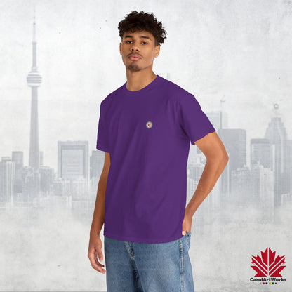 “North Strong” Compass Design – Unisex Cotton Tee – Navigate Adventure with Canadian Pride
