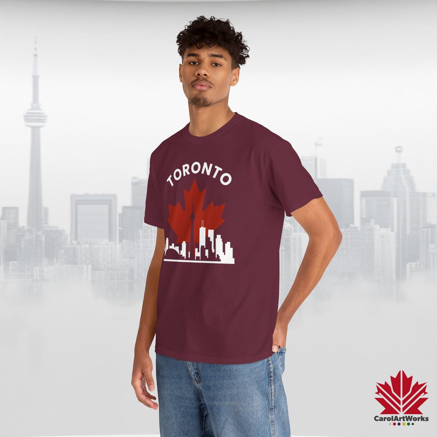 Toronto Leafline Cotton Tee for Urban Pride Vibes