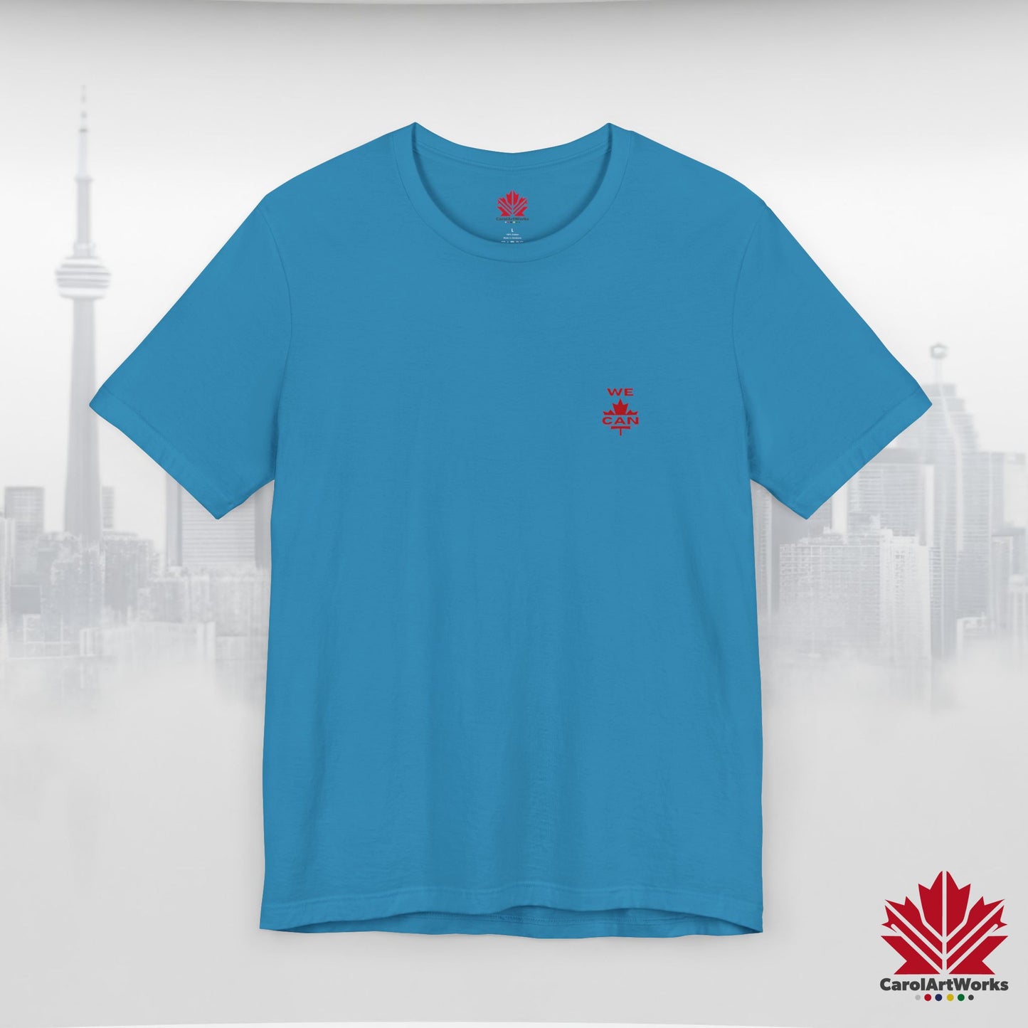 “WE CAN” with Maple Leaf Unisex Short Sleeve Tee – Casual Comfort for Every Occasion