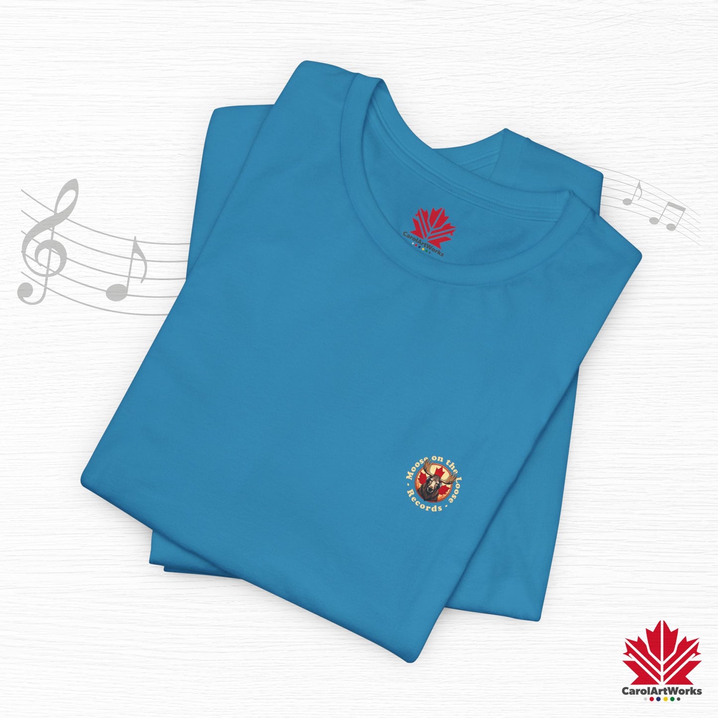 “Moose on the Loose Records” Unisex Short Sleeve Tee – A Hit for Every Playlist