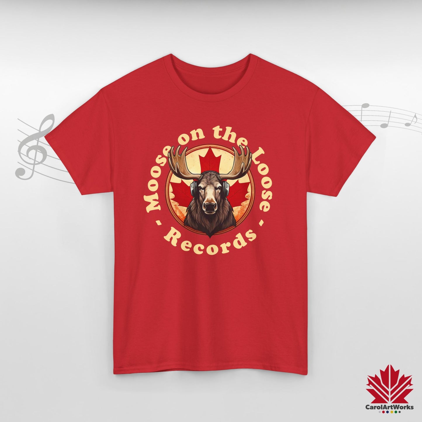 "Moose on the Loose Records" Classic Cotton Tee - Wear the Sound of Canada