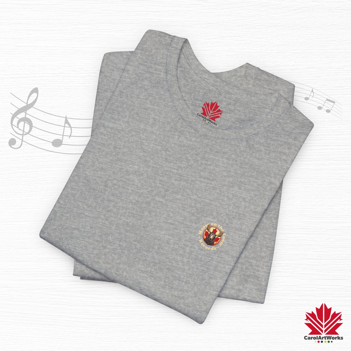 “Moose on the Loose Records” Unisex Short Sleeve Tee – A Hit for Every Playlist