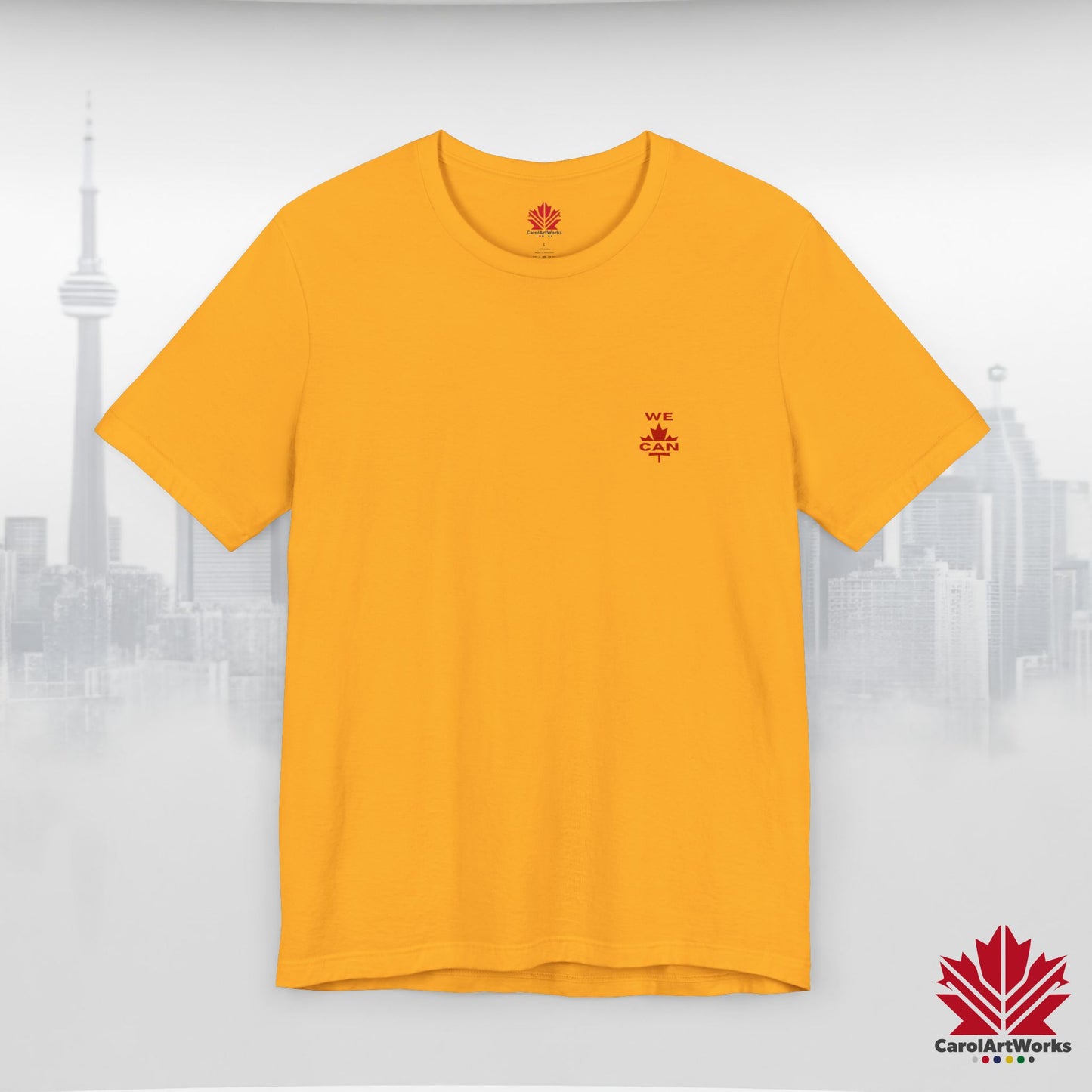 “WE CAN” with Maple Leaf Unisex Short Sleeve Tee – Casual Comfort for Every Occasion