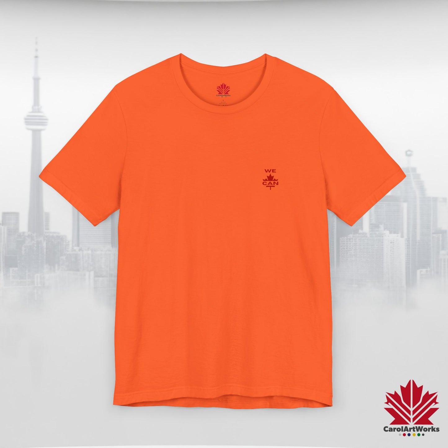 “WE CAN” with Maple Leaf Unisex Short Sleeve Tee – Casual Comfort for Every Occasion