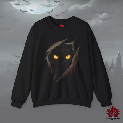 Haunted Eyes – Halloween Sweatshirt | Creepy Staring Eyes Design