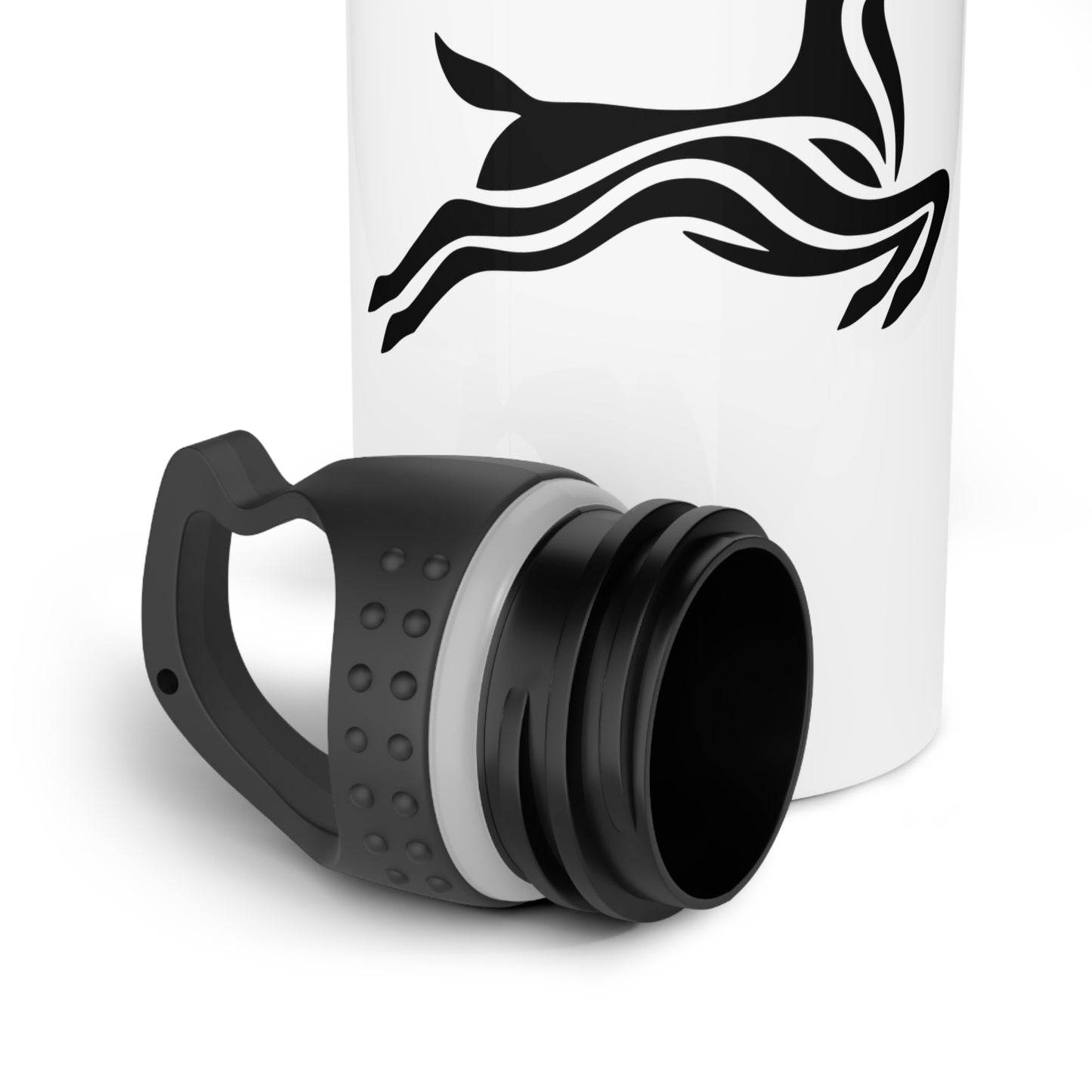Bouteille d'eau en acier au design minimaliste scandinave DEER – Verres inspirés de l'aventure et de la nature